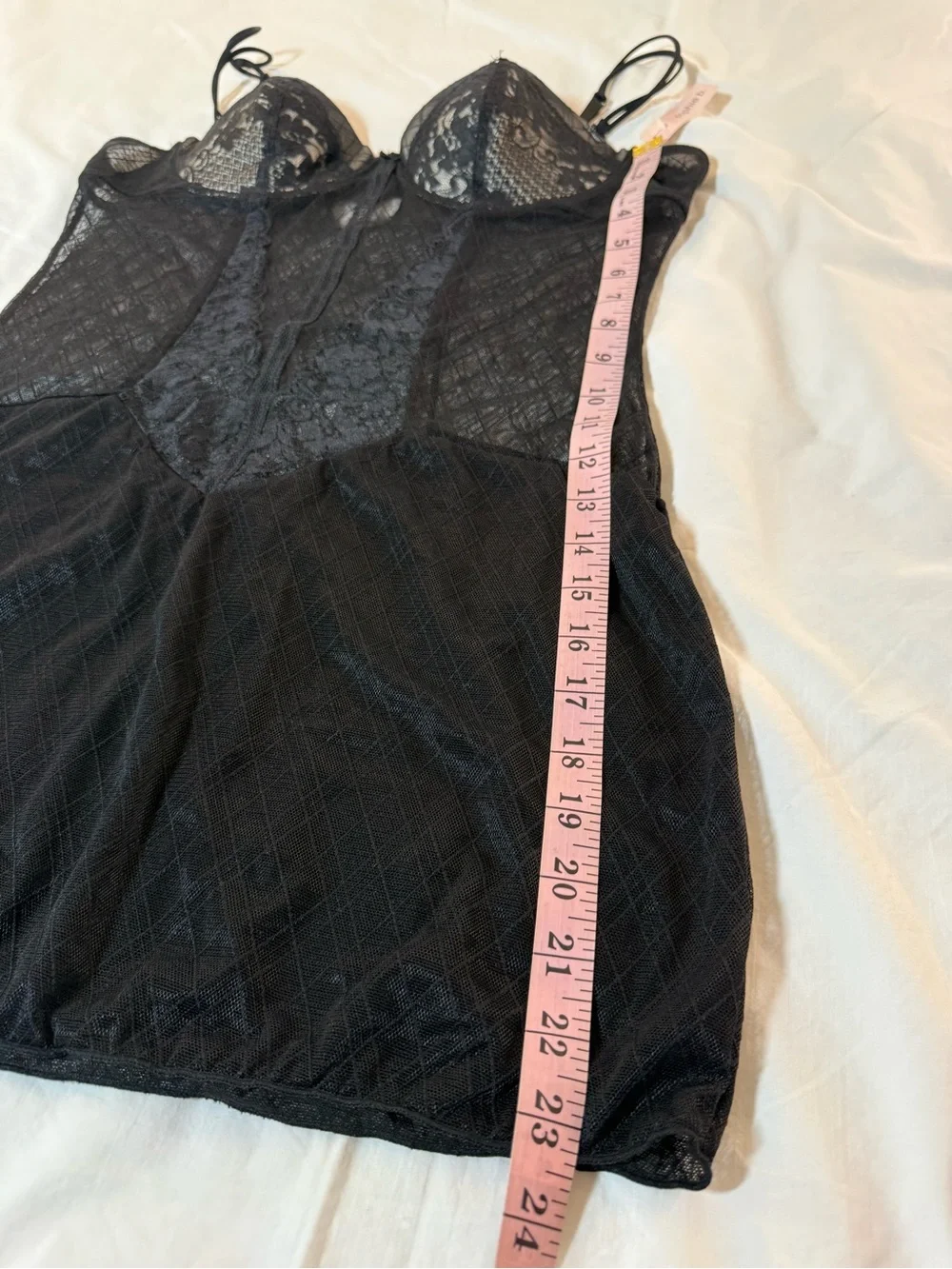 sophie b. Black Lace Bustier Chemise
